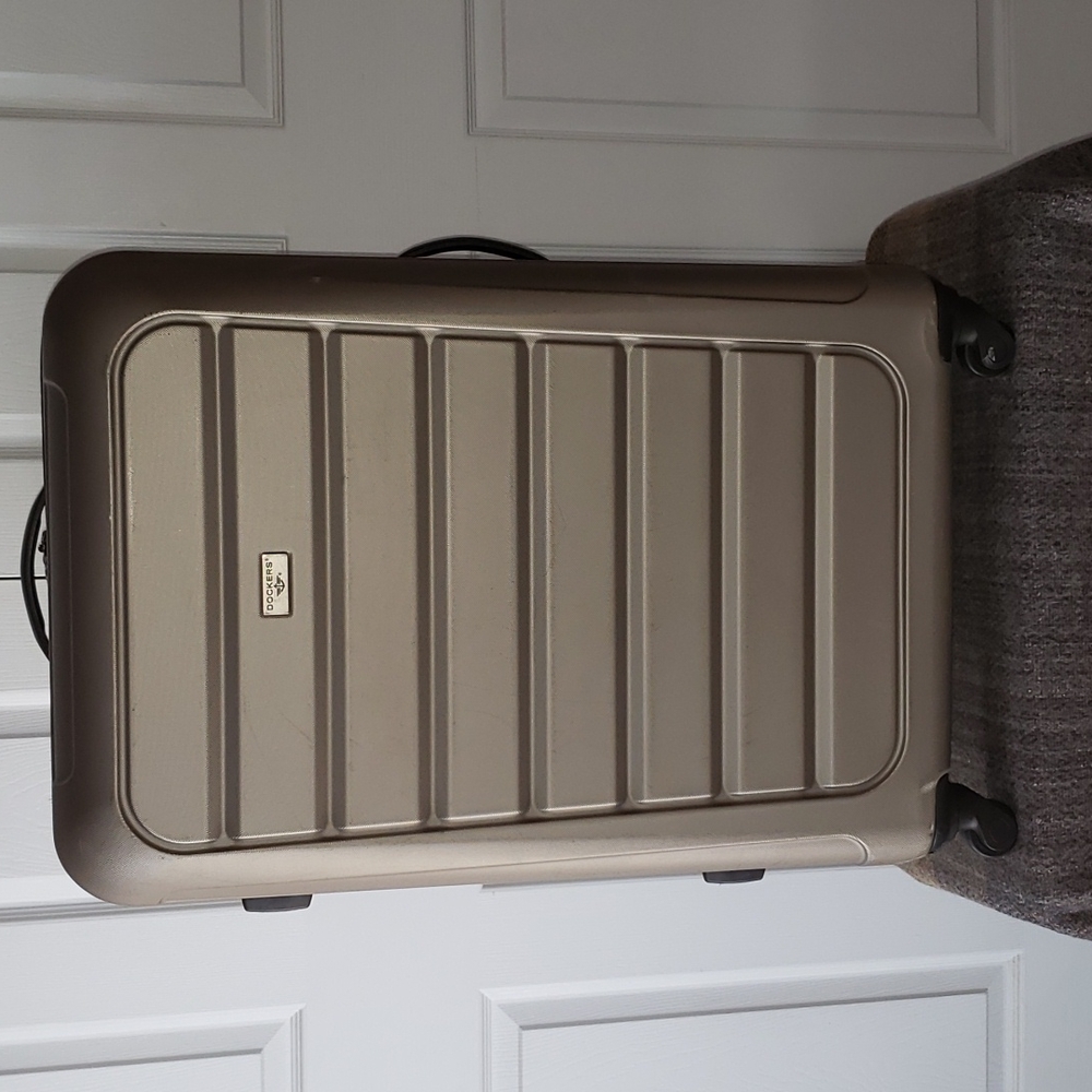 💘 32" DOCKERS EXPANDABLE ROLLING WHEELED HARD CASE SPINNER TRAVEL LUGGAGE LARGE